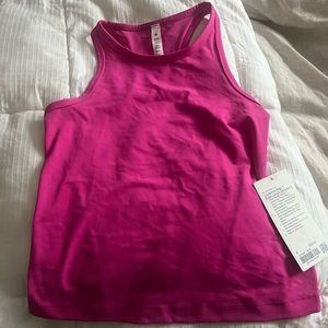 Lululemon Align Waist-Length Racerback tank in pink, size 8
